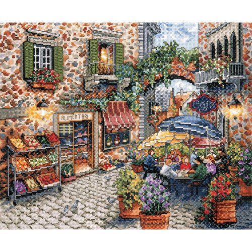 (image for) Sidewalk Cafe Counted Cross Stitch Kit